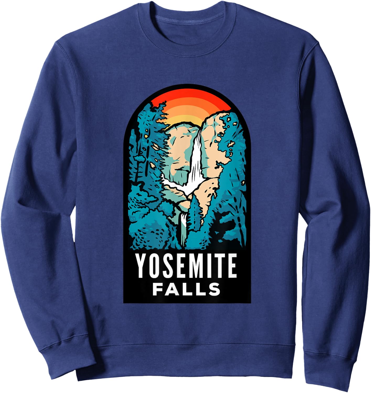 Yosemite Falls Retro Sweatshirt - Sweatshirt | Navy