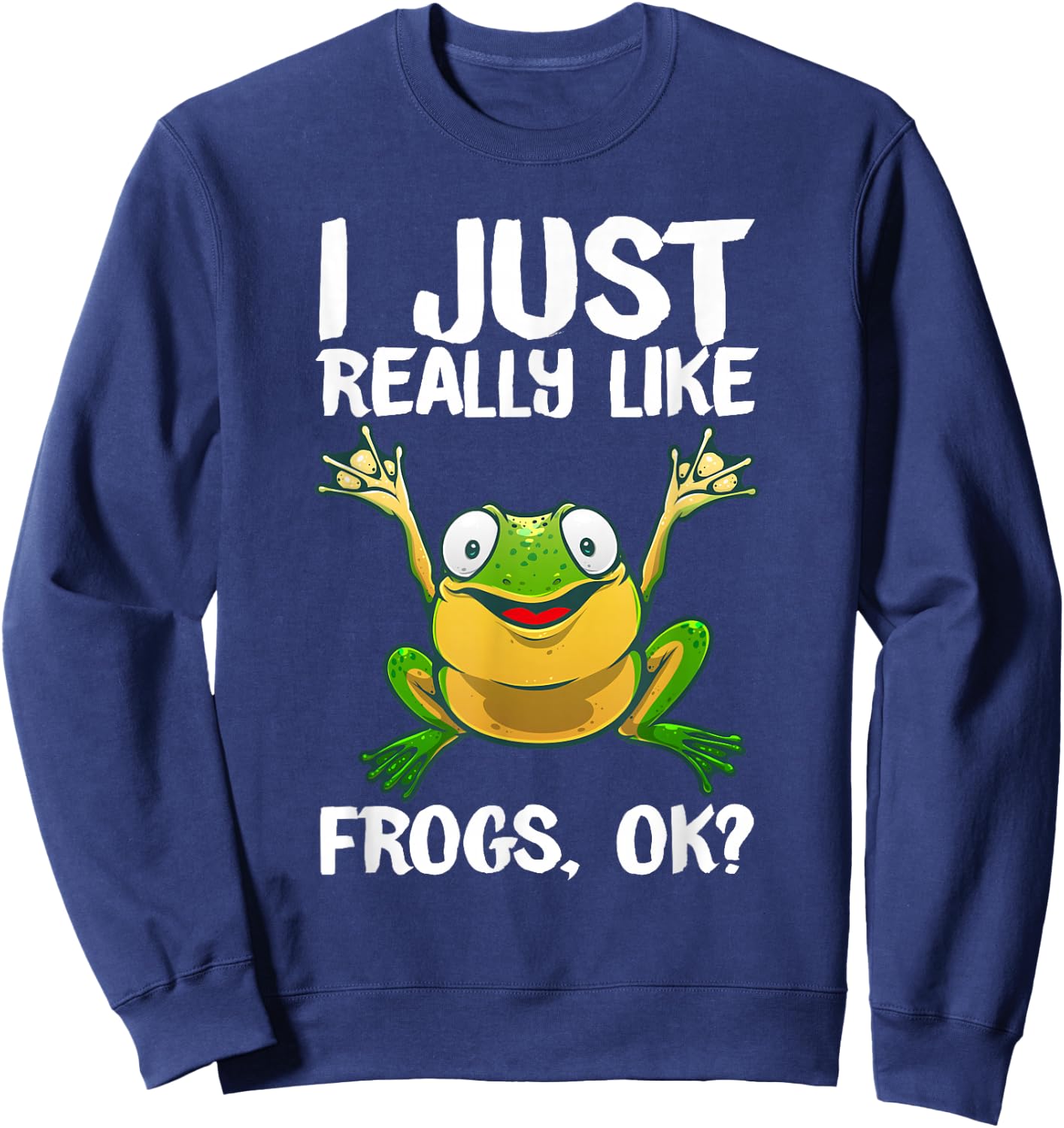 Funny Frog Gift Kids Men Women Cool Tadpole Frog Lover Small Sweatshirt - Sweatshirt | Navy