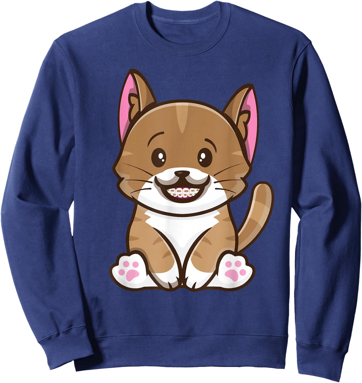 Orthodontist Animal Braces Boys Girls Kids Getting Braces Sweatshirt - Sweatshirt | Navy