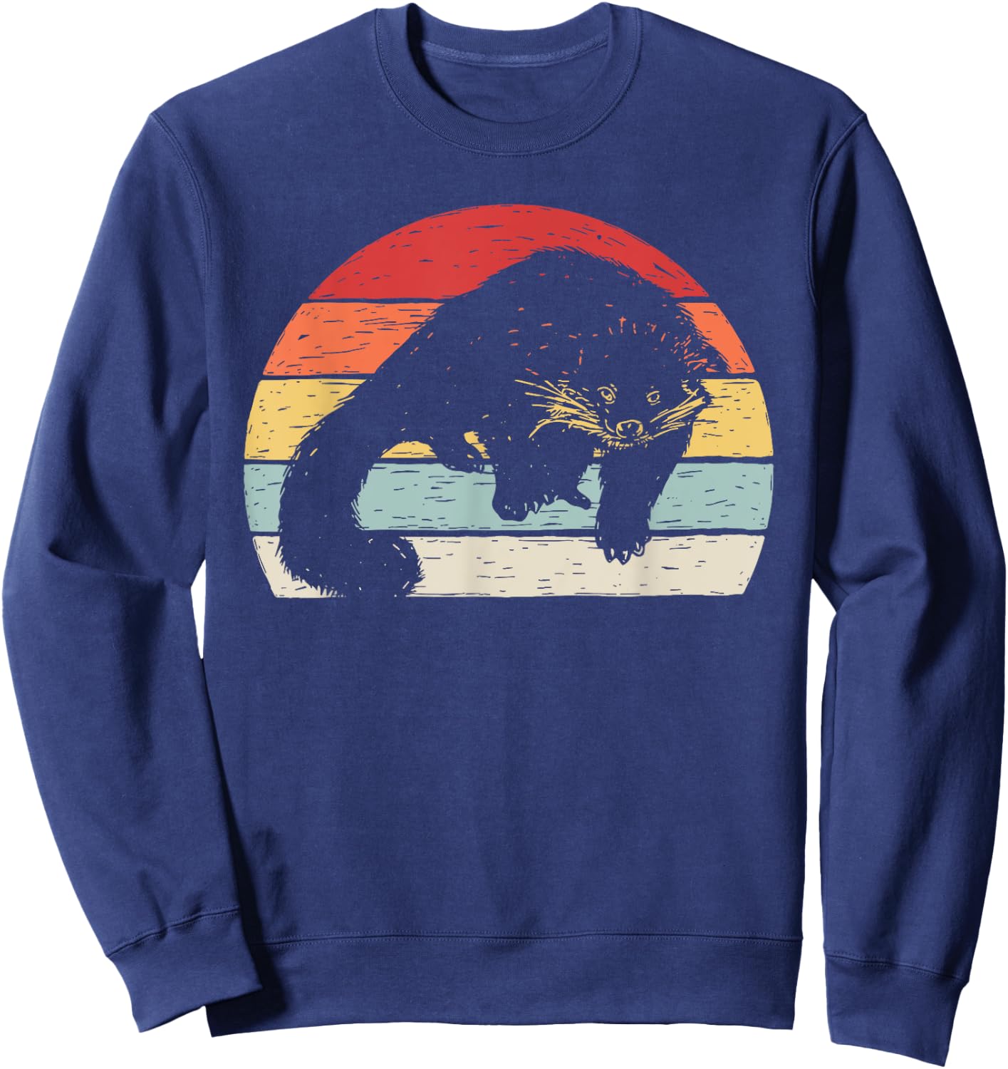 Vintage Retro Binturong Bearcat Women Girls Kids Sweatshirt - Sweatshirt | Navy