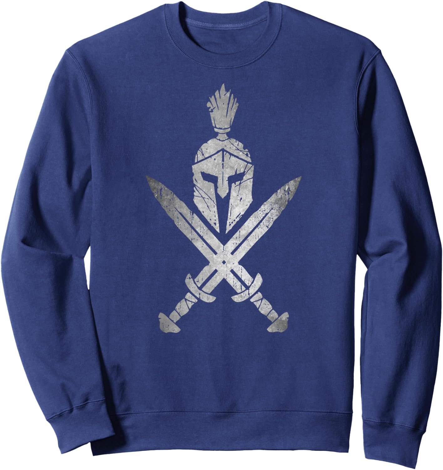 Roman Legion Soldier Gladiator Spartan Warrior Swords Helmet Sweatshirt - Sweatshirt | Navy