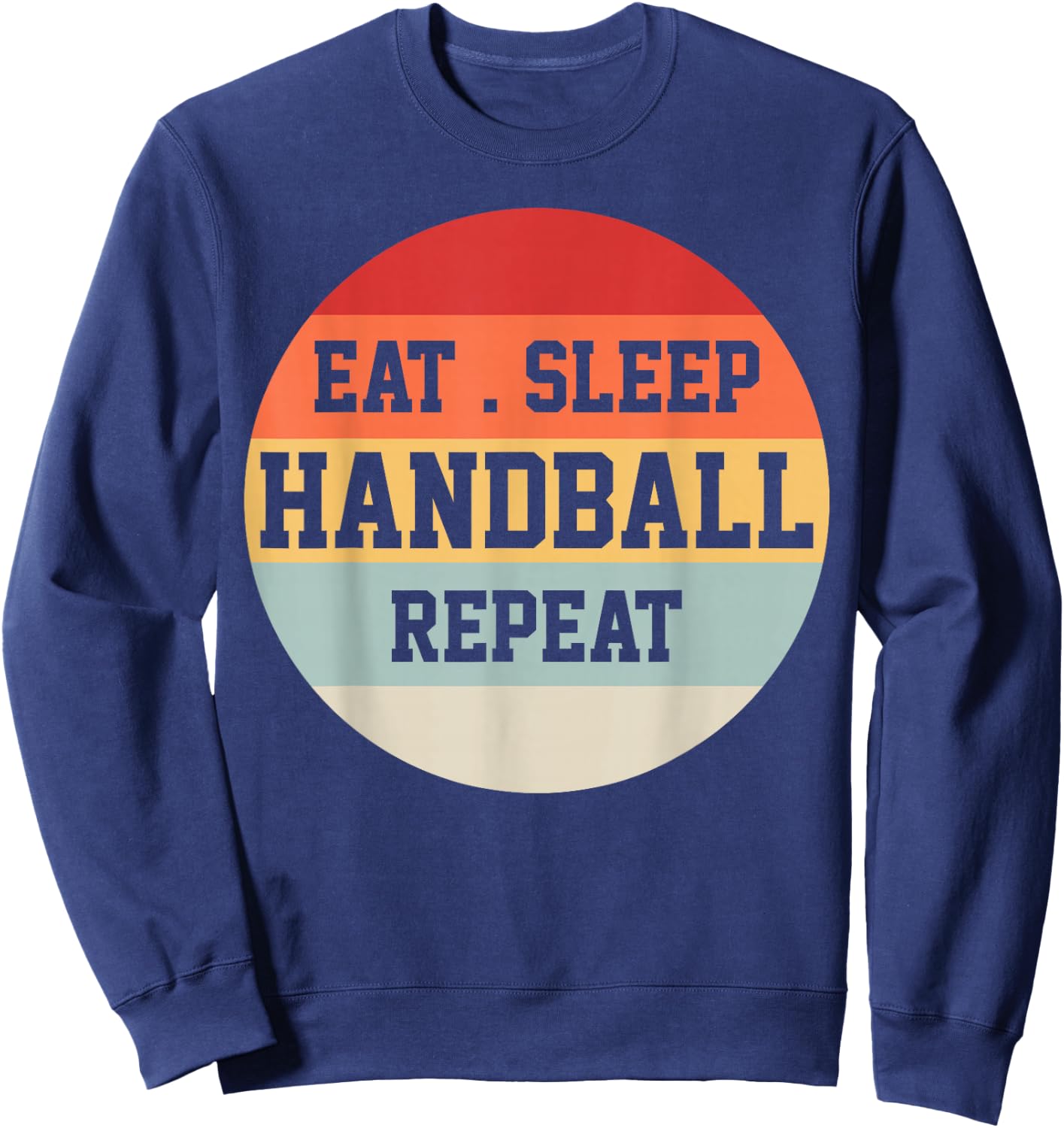 Retro Handball Sports Player Funny Gift Sweatshirt - Sweatshirt | Navy