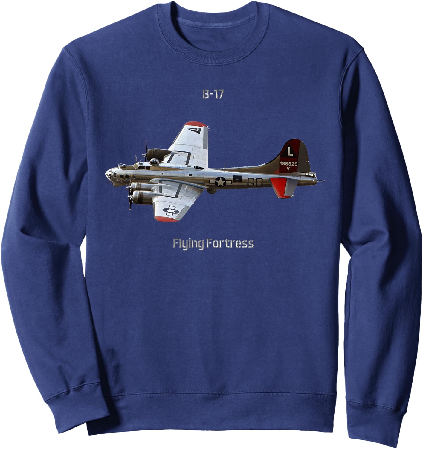 B-17 classic aircraft Sweatshirt - Sweatshirt | Navy