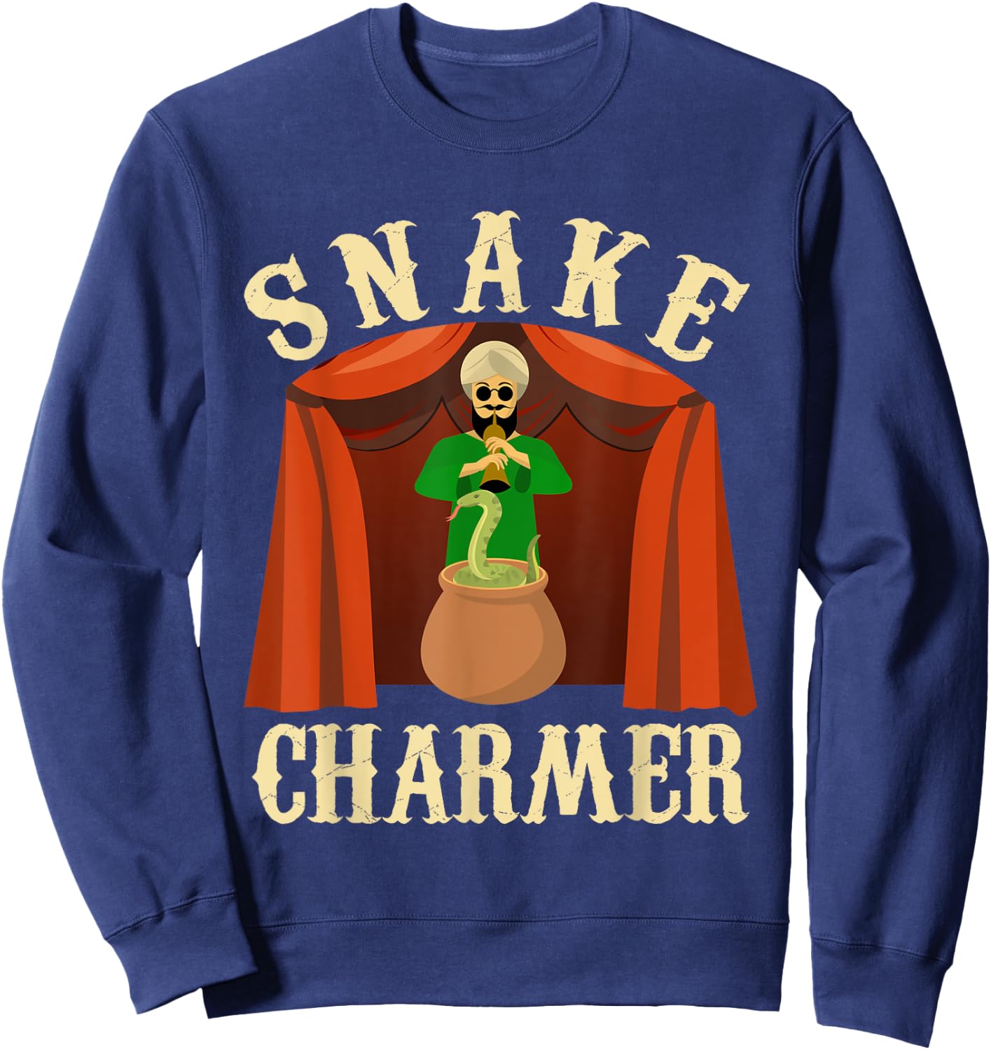 Snake Charmer Shirt - Circus Shirts - Snake Charmer Costume Sweatshirt - Sweatshirt | Navy