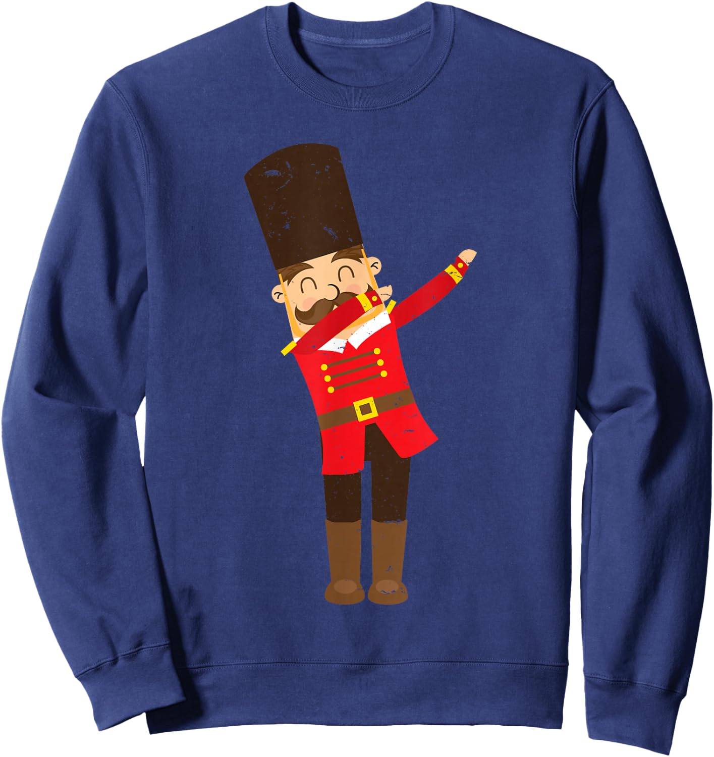 Dabbing Toy Soldier Nutcracker Christmas Sweatshirt - Sweatshirt | Navy