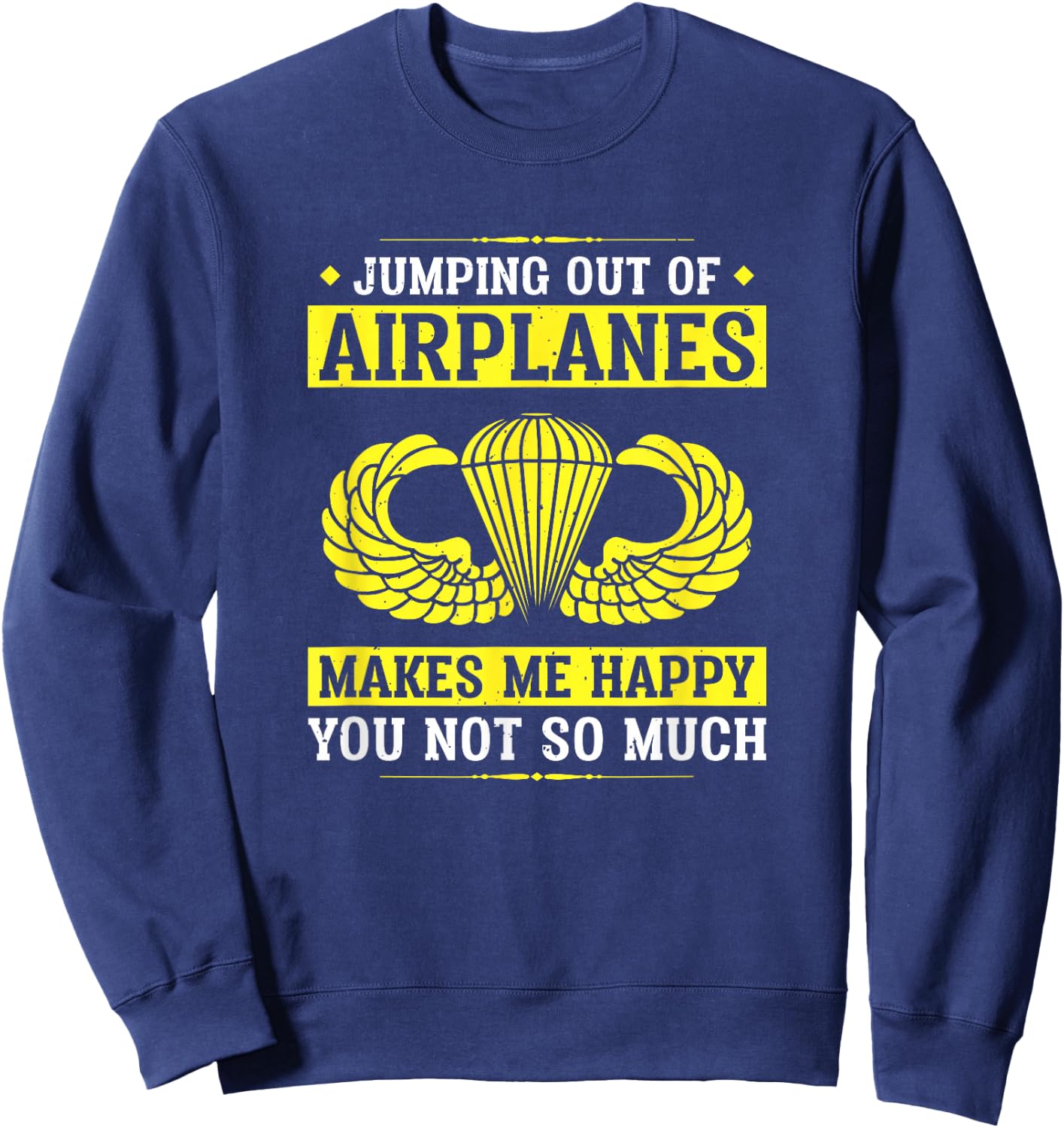 82nd Airborne Shirts | Jump Wings Paratrooper Sweatshirt - Sweatshirt | Navy