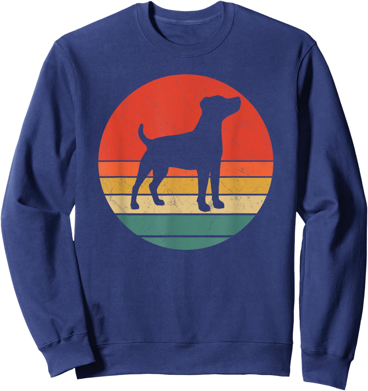 Patterdale Terrier Vintage Dog Silhouette Retro Dogs Gift Men Women Kids Sweatshirt - Sweatshirt | Navy