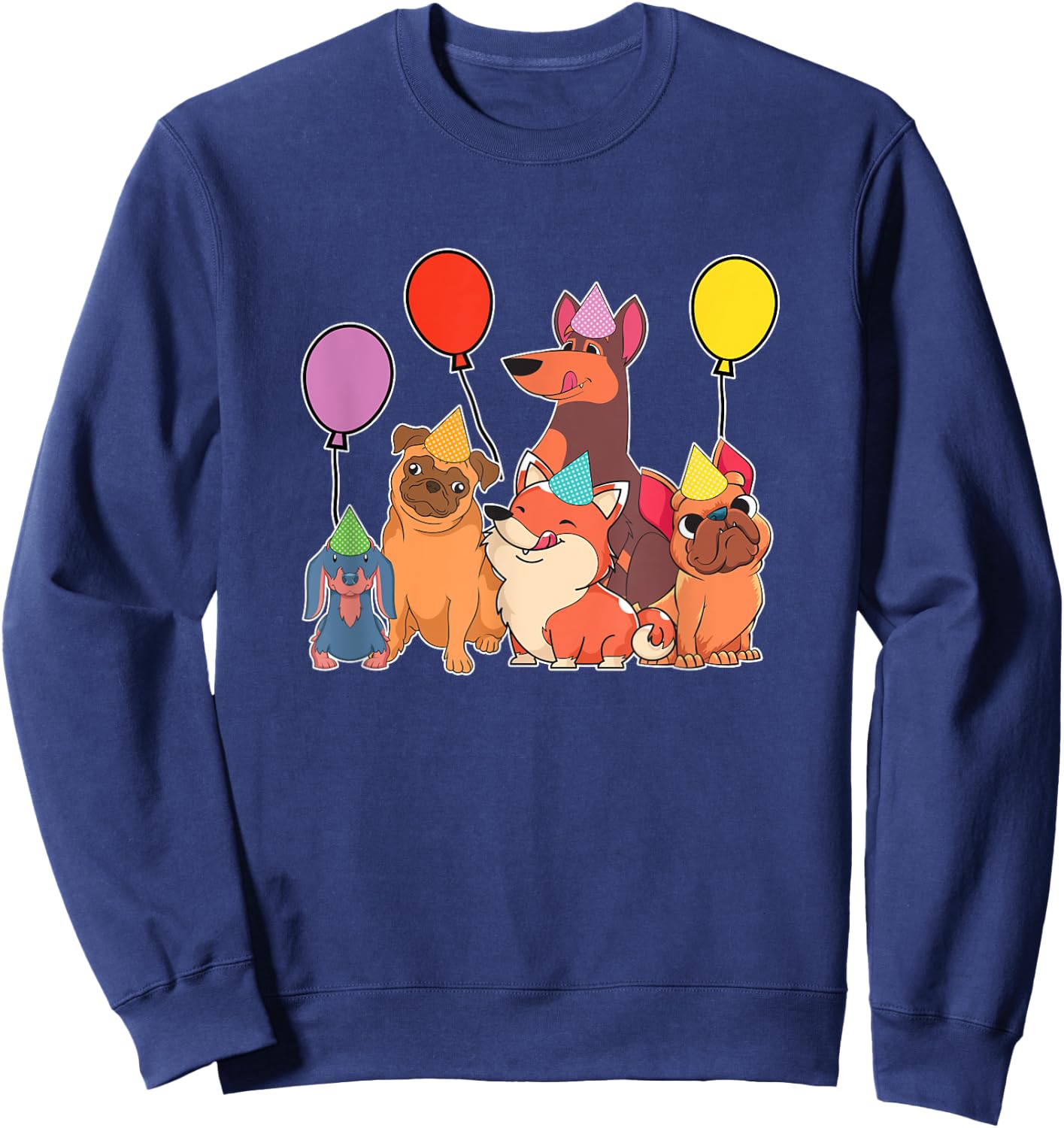 Kids Birthday Party Cute Pet Animals Dog Owner Dogs Sweatshirt - Sweatshirt | Navy