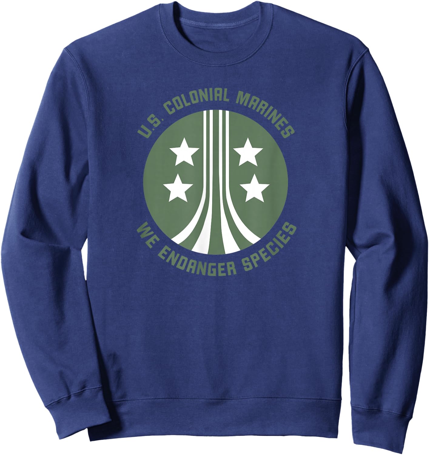 Aliens U.S. Colonial Marines We Endanger Species Sweatshirt - Sweatshirt | Navy
