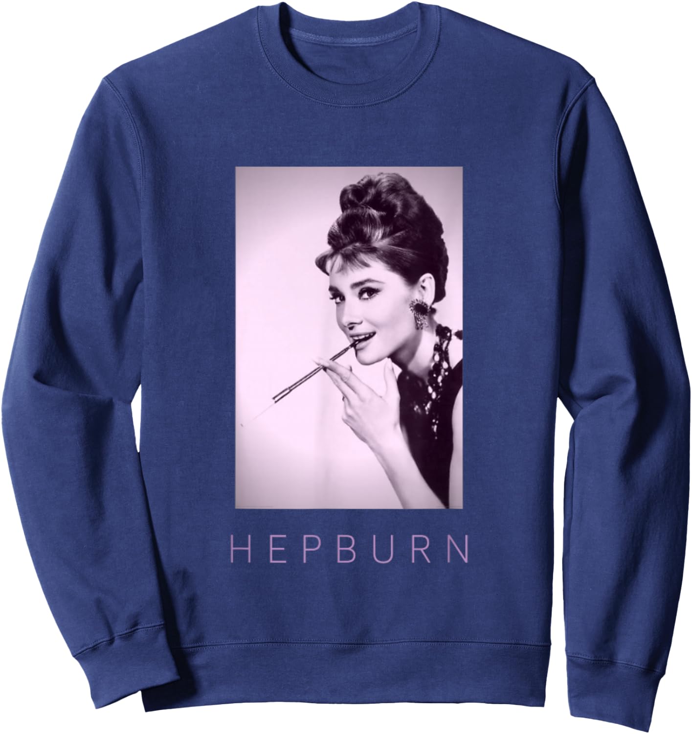 Beautiful Hepburn for Classic Movie Fans Women Sweatshirt - Sweatshirt | Navy