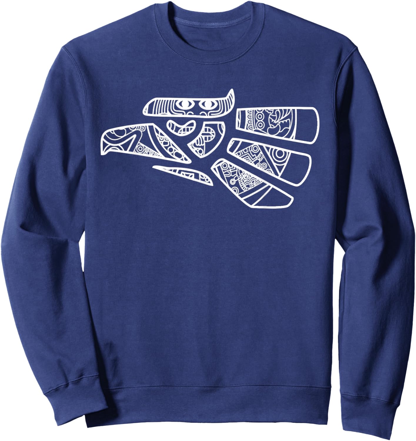 Hecho En Mexico Aztec Calendar Mexican Eagle Sweatshirt - Sweatshirt | Navy