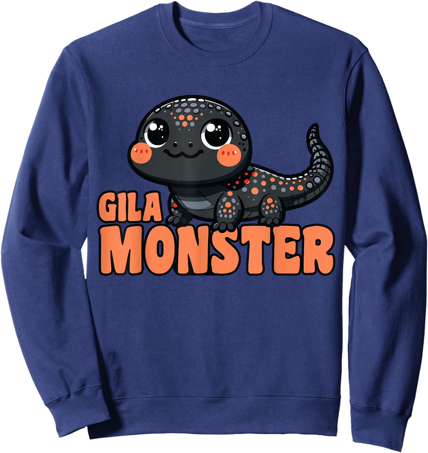 Gila Monster Lizard, Kawaii Gila Monster Sweatshirt - Sweatshirt | Navy