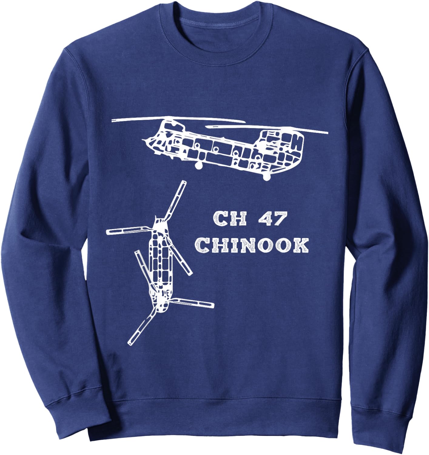 CH-47 Chinook Transport Helicopter US Army Aviation Sweatshirt - Sweatshirt | Navy