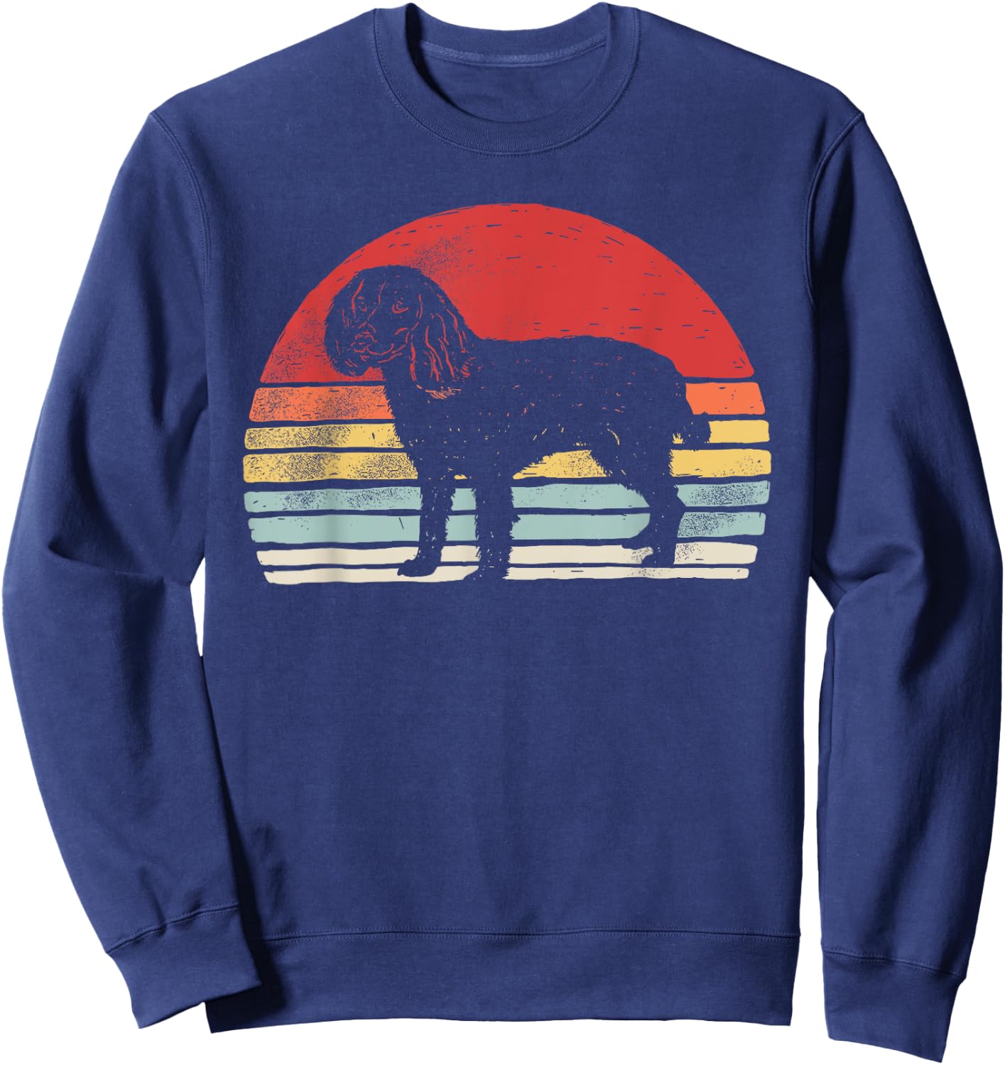 Vintage Retro Boykin Spaniel Dog Breed Sweatshirt - Sweatshirt | Navy