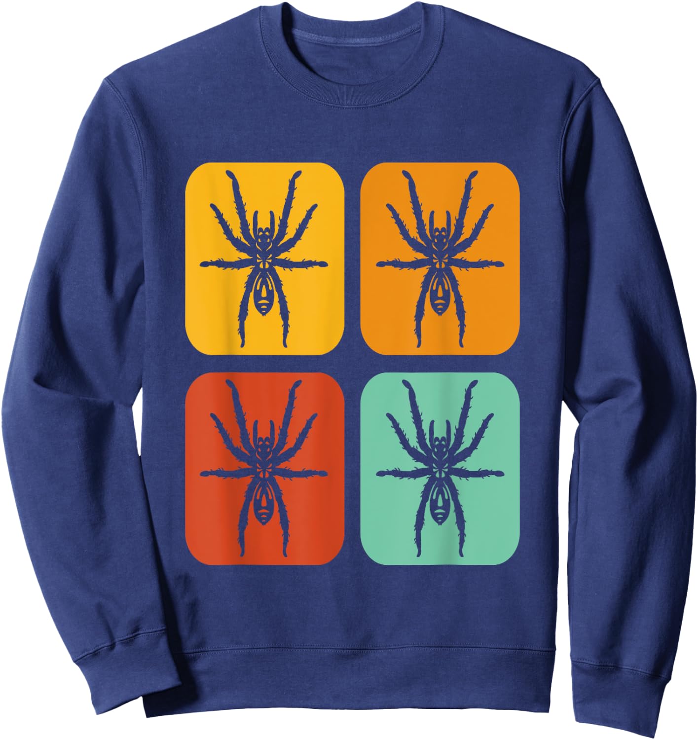 Theraphosidae Arachnid Poecilotheria Vintage Tarantula Sweatshirt - Sweatshirt | Navy