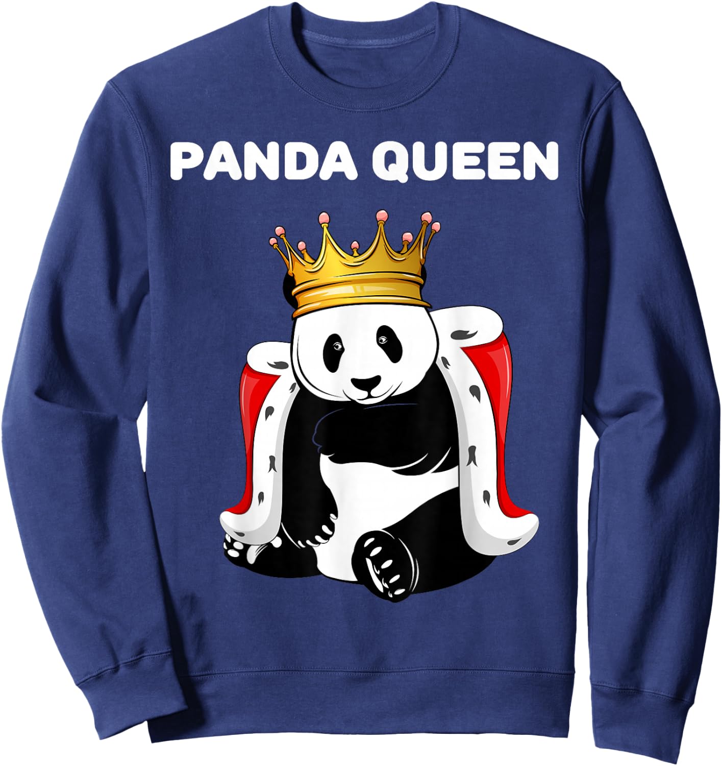 Panda Queen | Panda Design | Girls Panda Sweatshirt - Sweatshirt | Navy