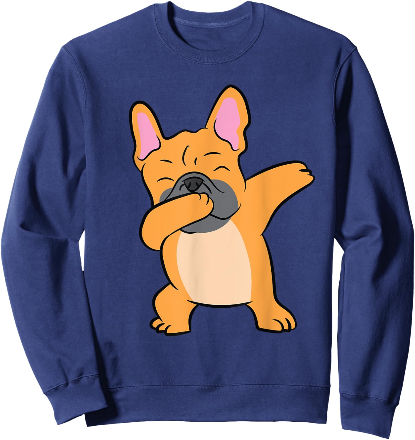 Dabbing French Bulldog Dancing Puppy Dabbing Bulldog Men Women Kids Sweatshirt - Sweatshirt | Navy