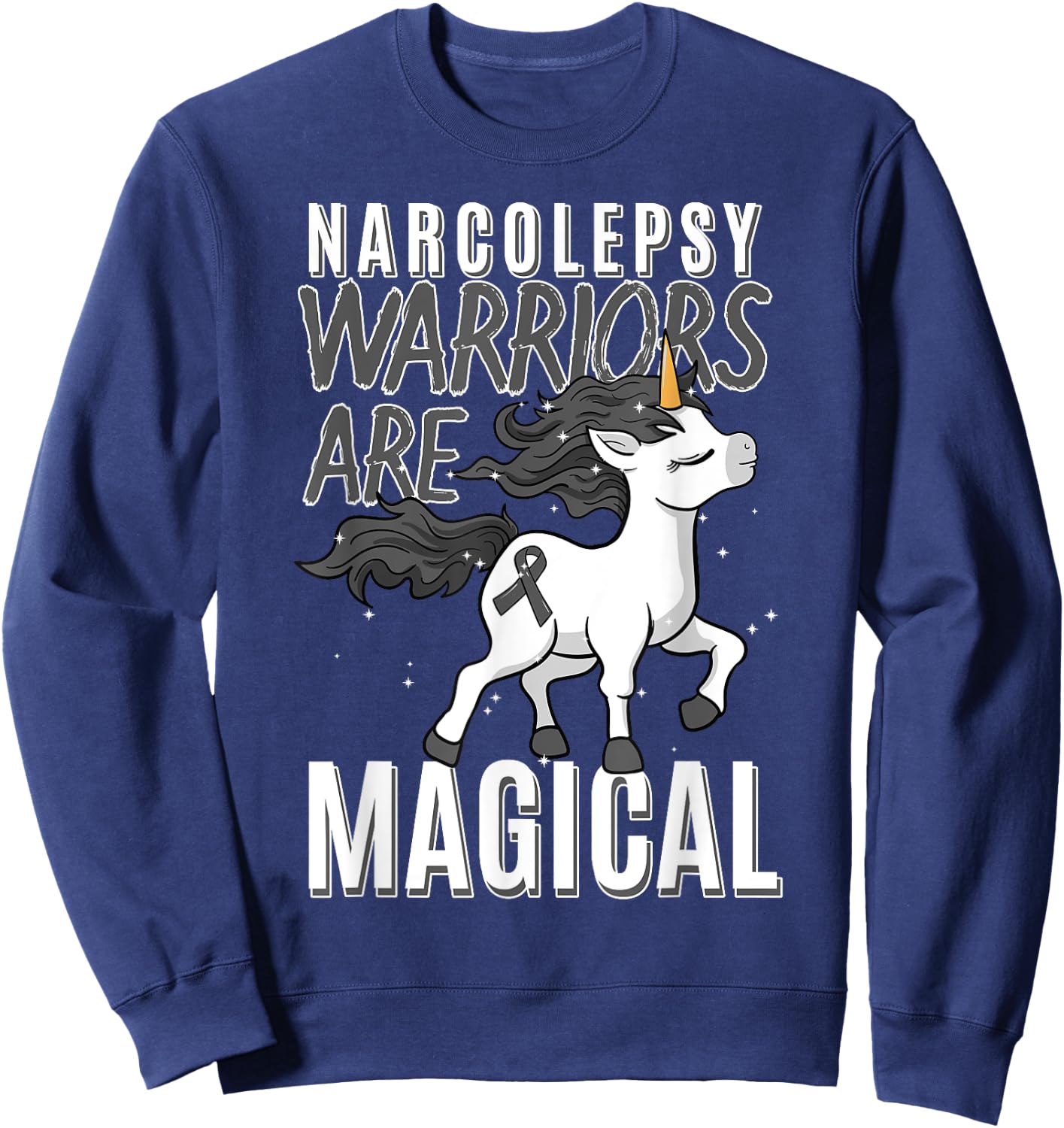 Narcolepsy Warrior Narcoleptic Unicorn Neurological Gift Sweatshirt - Sweatshirt | Navy