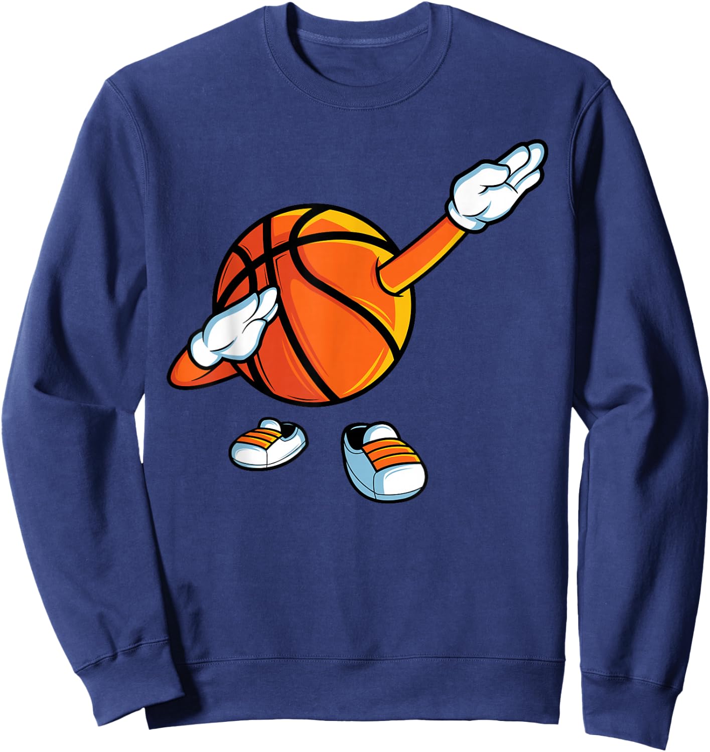 Funny Dabbing Basketball Dancing Ball Game in Shoes for Boys Sweatshirt - Sweatshirt | Navy