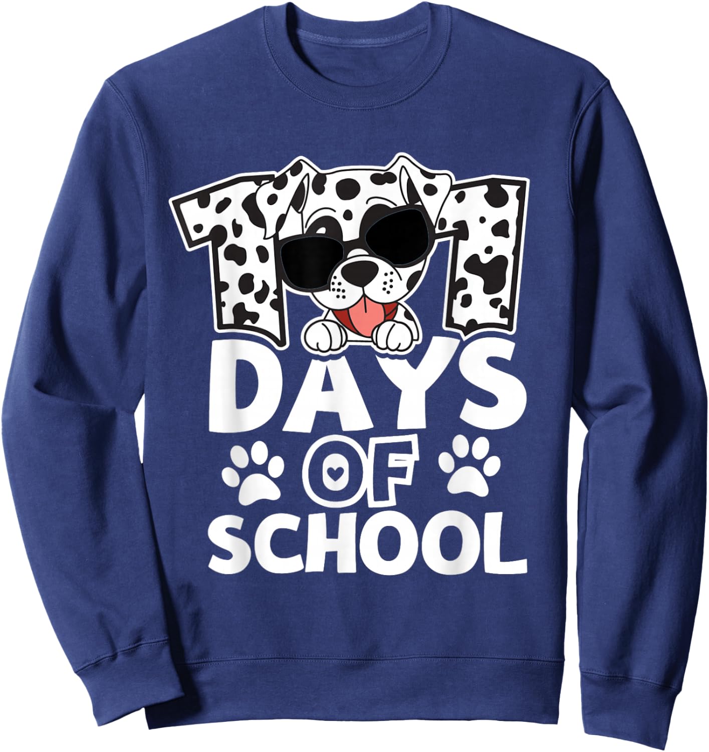 100 Days Of School Dog Lover 100th Day Of School For Boy Kid Sweatshirt - Sweatshirt | Navy