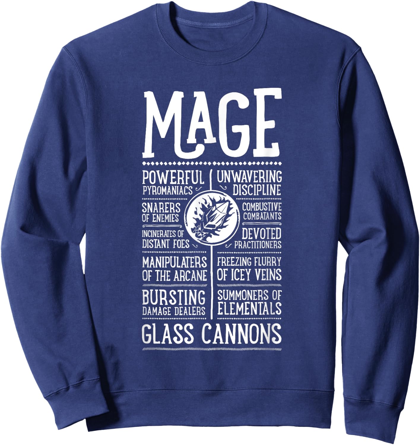WoW Mage Role Playing Gamer Sweatshirt - Sweatshirt | Navy
