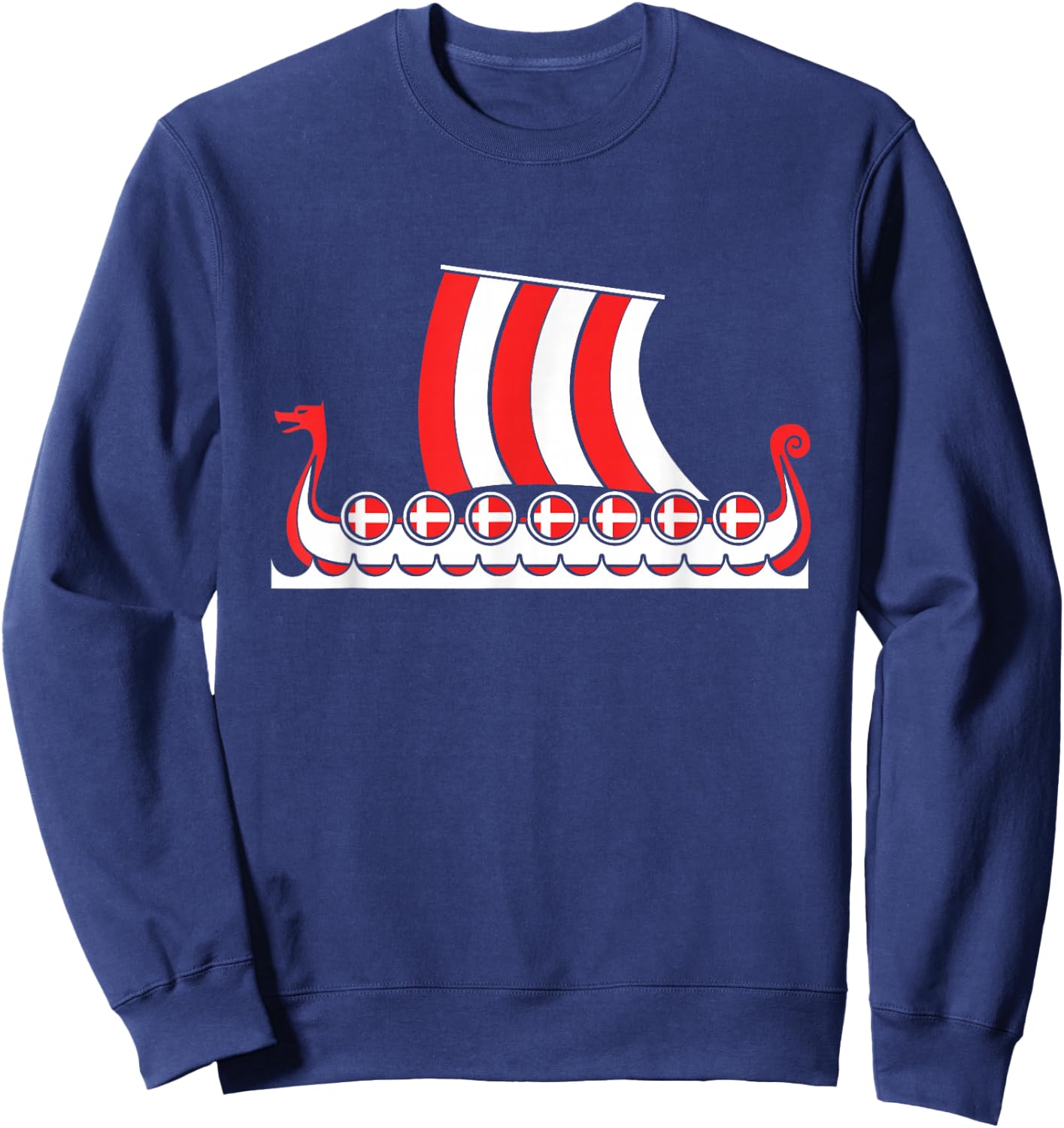 Danish Viking Ship Denmark Scandinavia Viking Sweatshirt - Sweatshirt | Navy