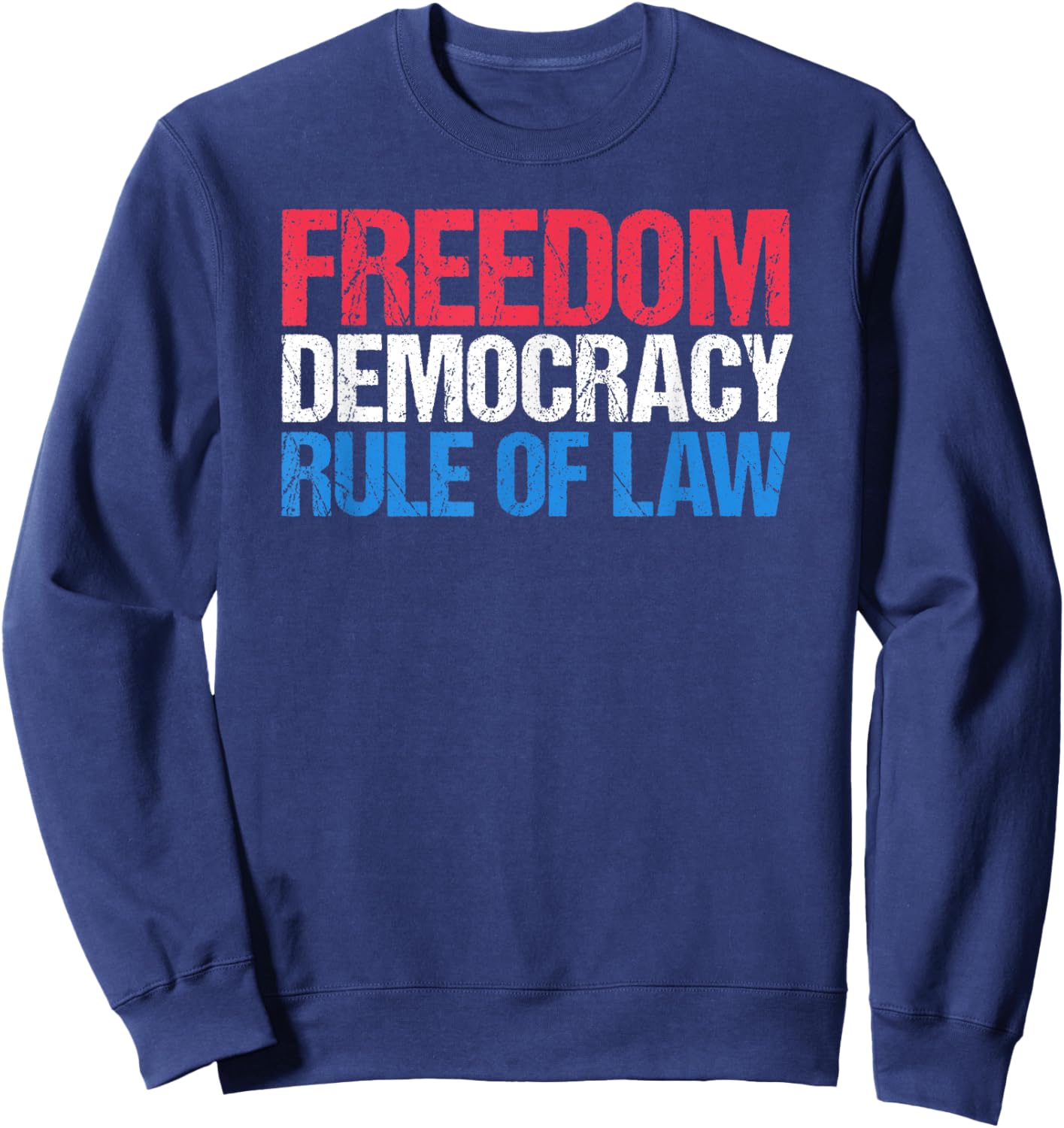 American Pride US Constitution Freedom Democracy Rule of Law Sweatshirt - Sweatshirt | Navy