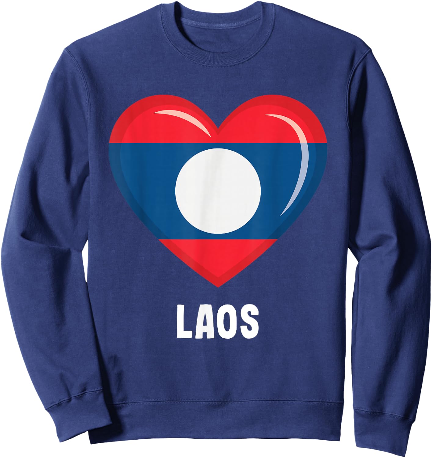 Lao Flag Shirt | Lao Sweatshirt - Sweatshirt | Navy