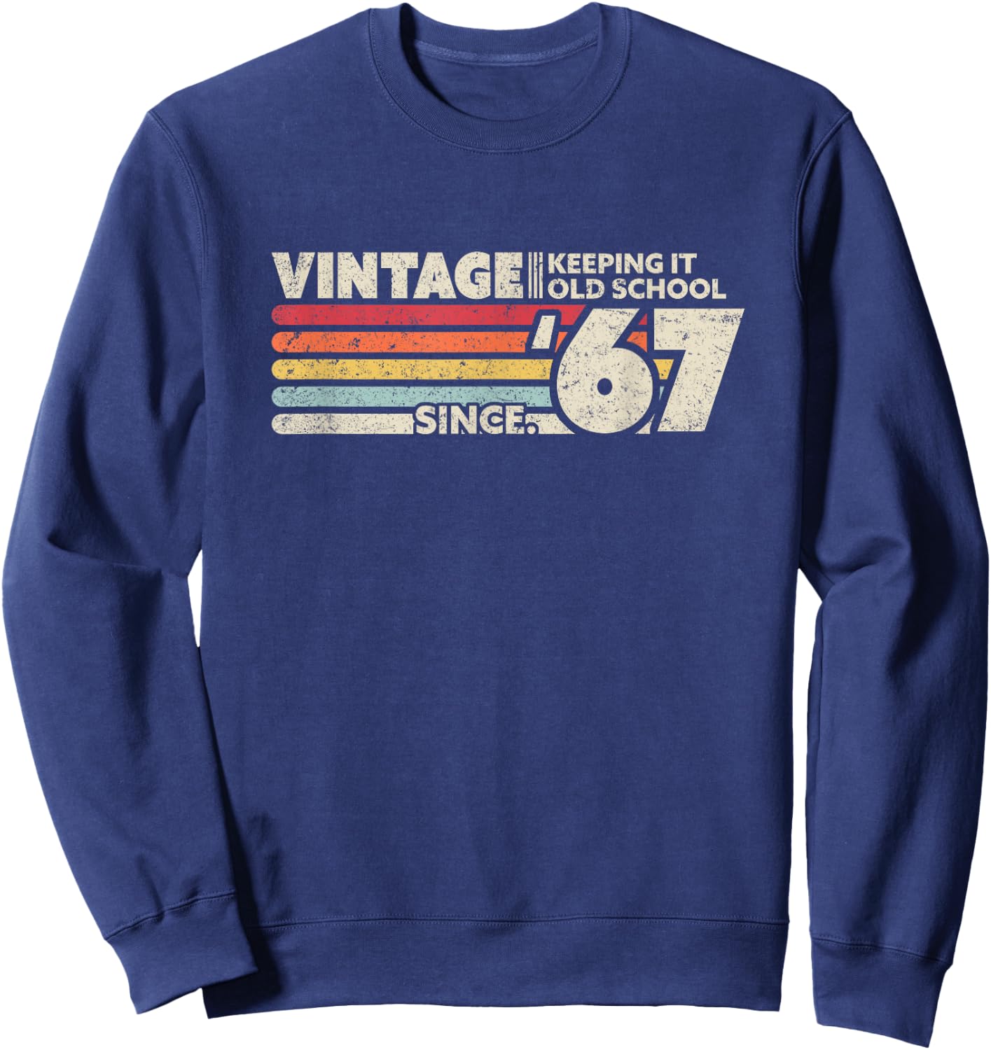 1967 Birthday Vintage, Retro Vintage Sweatshirt - Sweatshirt | Navy