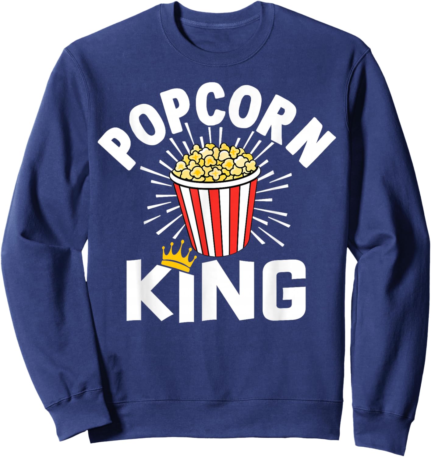 Popcorn King Cinema Movie Snack Sweatshirt - Sweatshirt | Navy