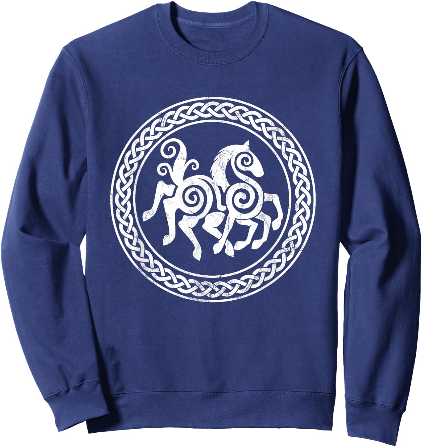 Sleipnir Horse Of Odin Runic Circle Viking Gift Sweatshirt - Sweatshirt | Navy