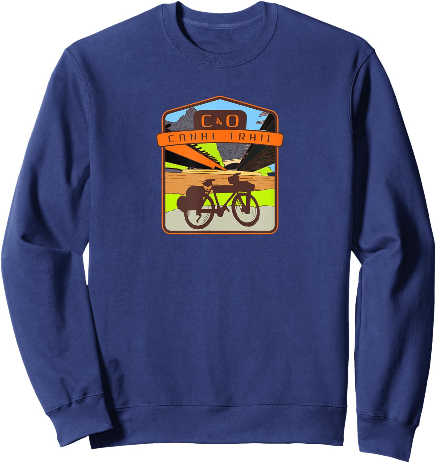 C&O Canal Trail cycling Sweatshirt - Sweatshirt | Navy