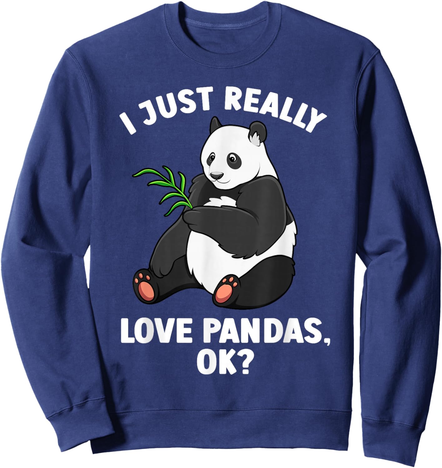 Panda Art Women Animal Giant Panda Bear Panda Lover Sweatshirt - Sweatshirt | Navy