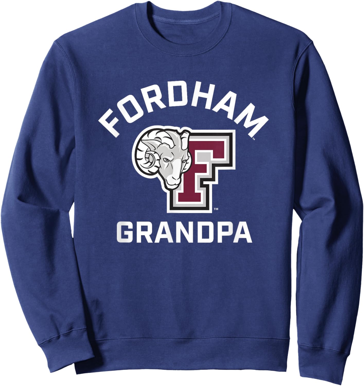 Fordham University Rams Arched Grandpa Sweatshirt - Sweatshirt | Navy