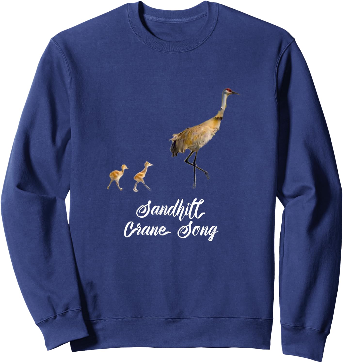 Sandhill Crane Song Design Sweatshirt - Sweatshirt | Navy
