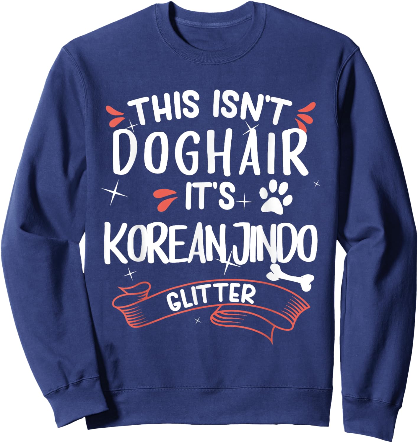 Korean Jindo Shirt Men Women Dog Mom Dog Lover Sweatshirt - Sweatshirt | Navy