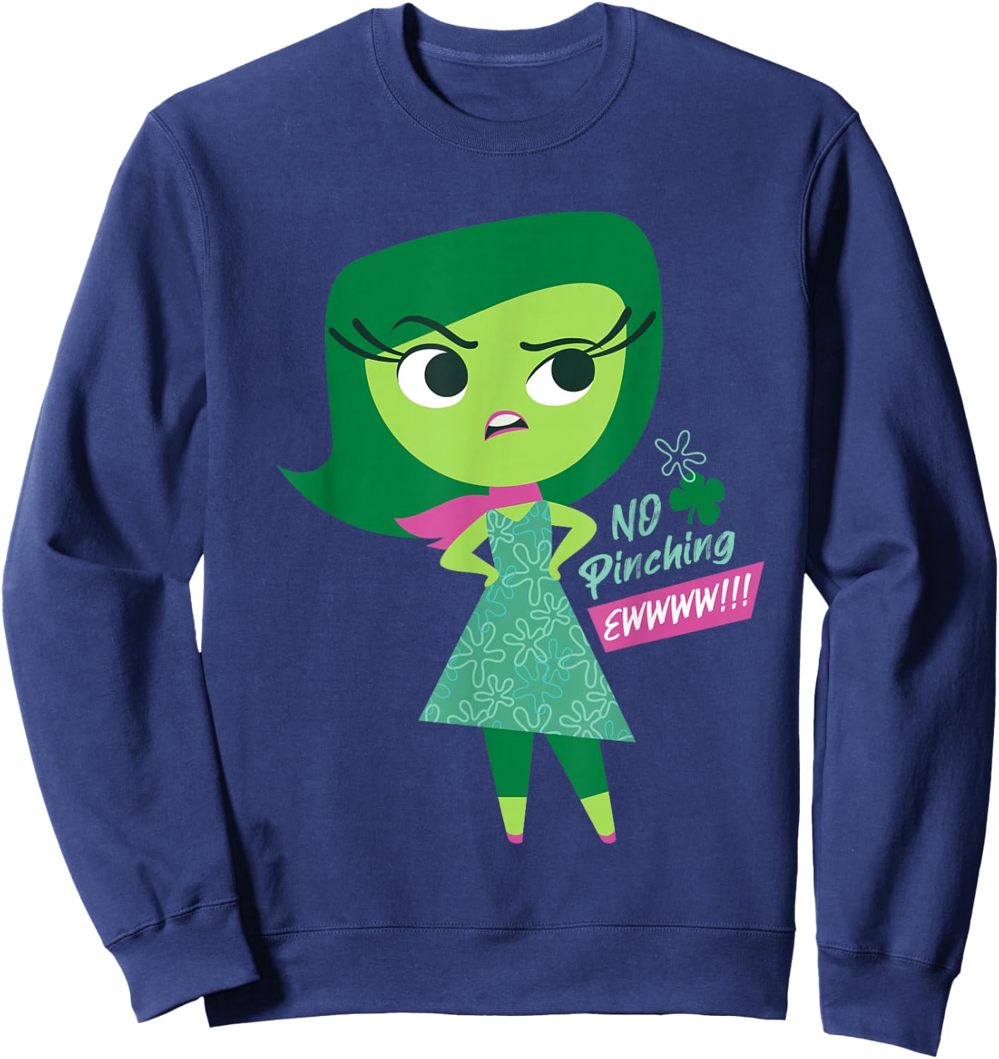 Disney & Pixar’s Inside Out Ew No Pinching St. Patrick’s Day Sweatshirt - Sweatshirt | Navy