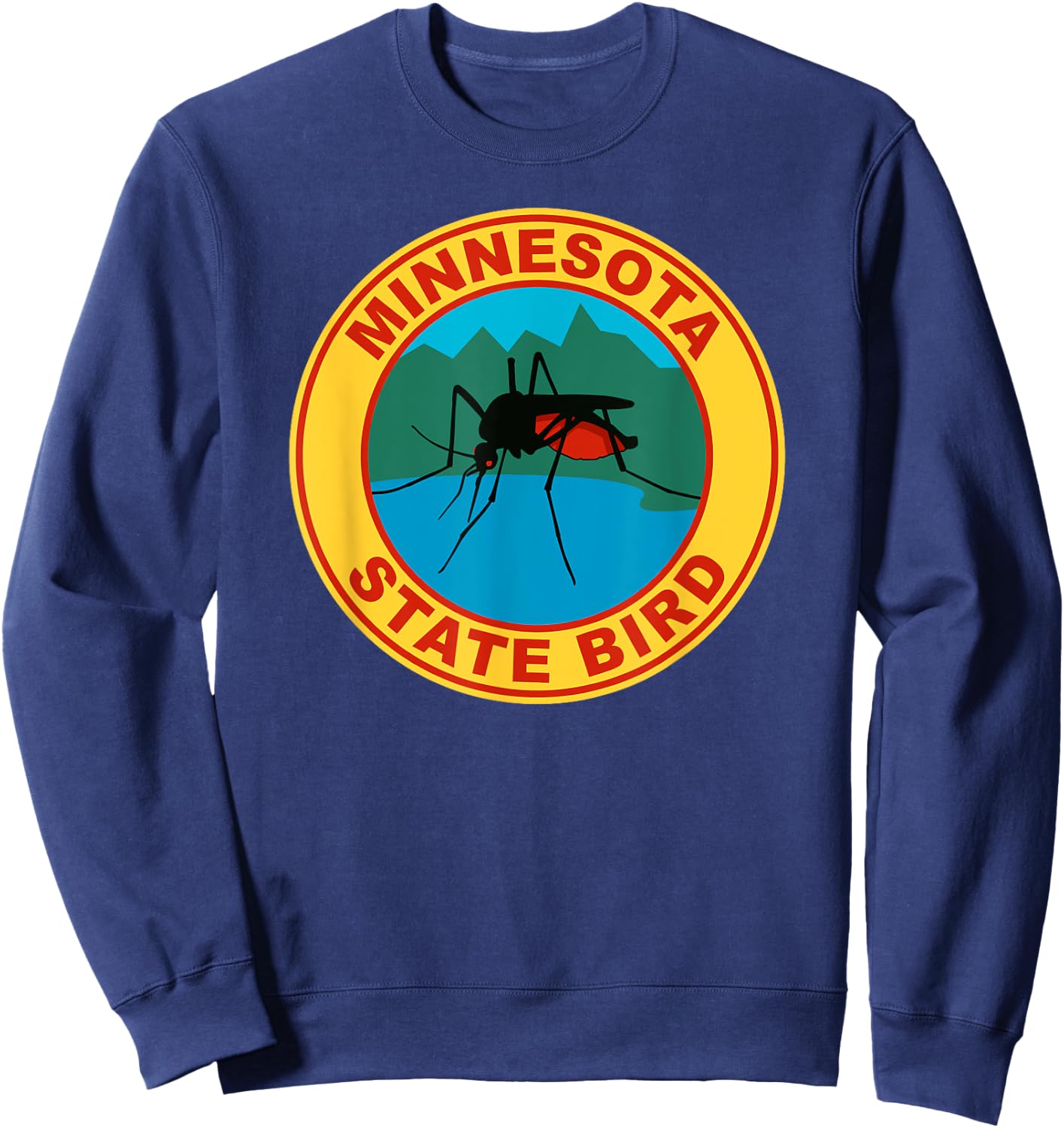 Funny Minnesota Mosquito State Bird Sweatshirt - Sweatshirt | Navy