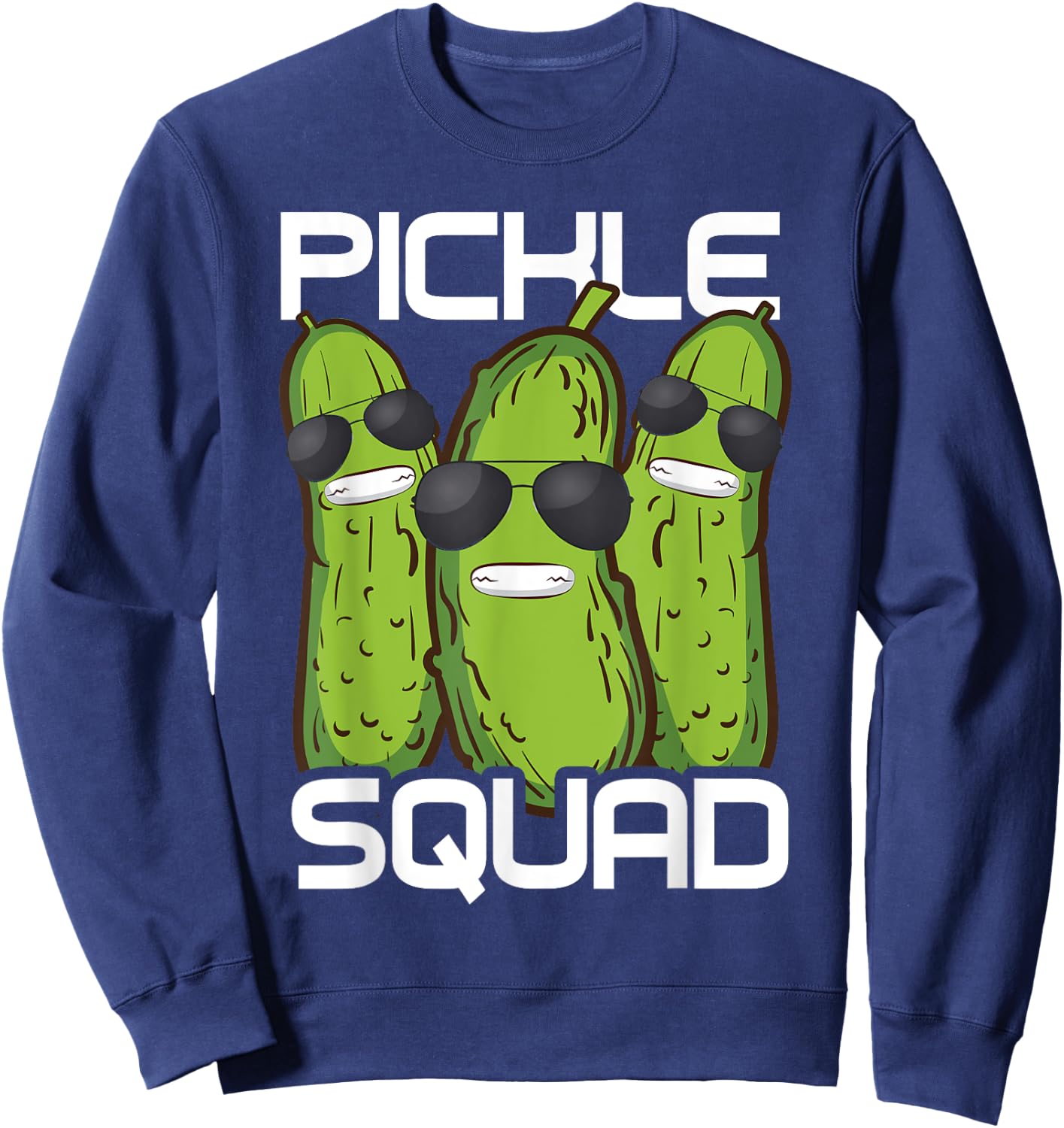 Funny Pickle Squad Novelty Gift Men Kids Big Dill Gang Lover Sweatshirt - Sweatshirt | Navy