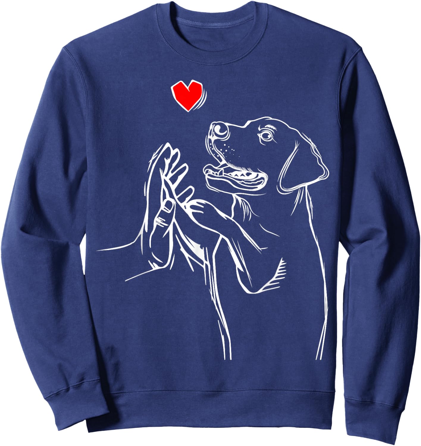 Labrador Retriever Love Golden Black Lab Dad Mom Sweatshirt - Sweatshirt | Navy