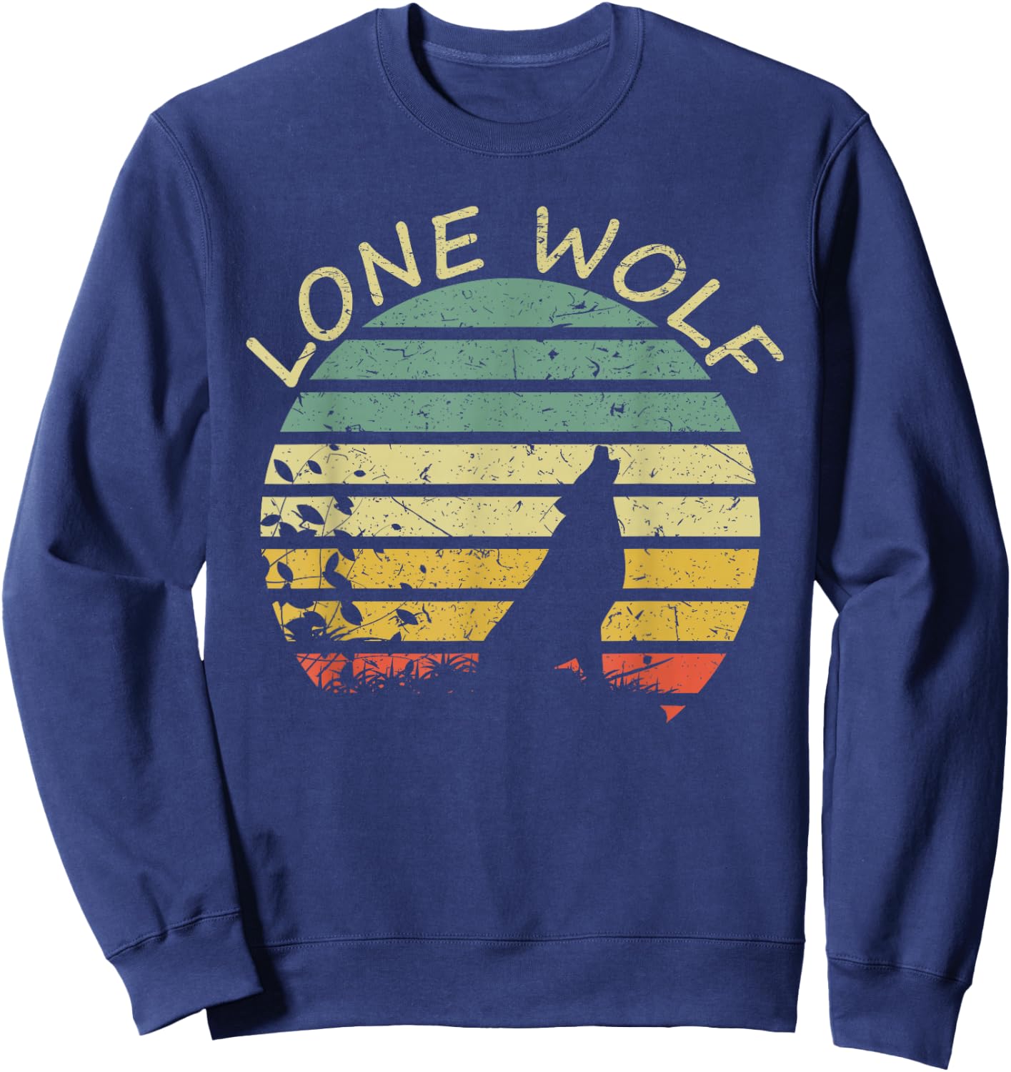 Vintage Lone Wolf Sweatshirt - Sweatshirt | Navy