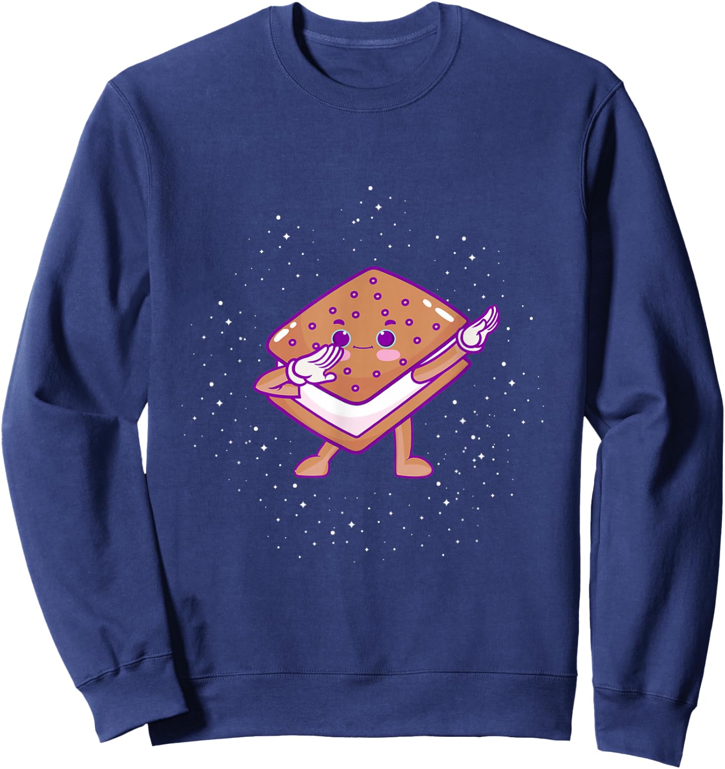 Dabbing Ice Cream Sandwich Shirt Cute Ice Cream Dabbing Sweatshirt - Sweatshirt | Navy