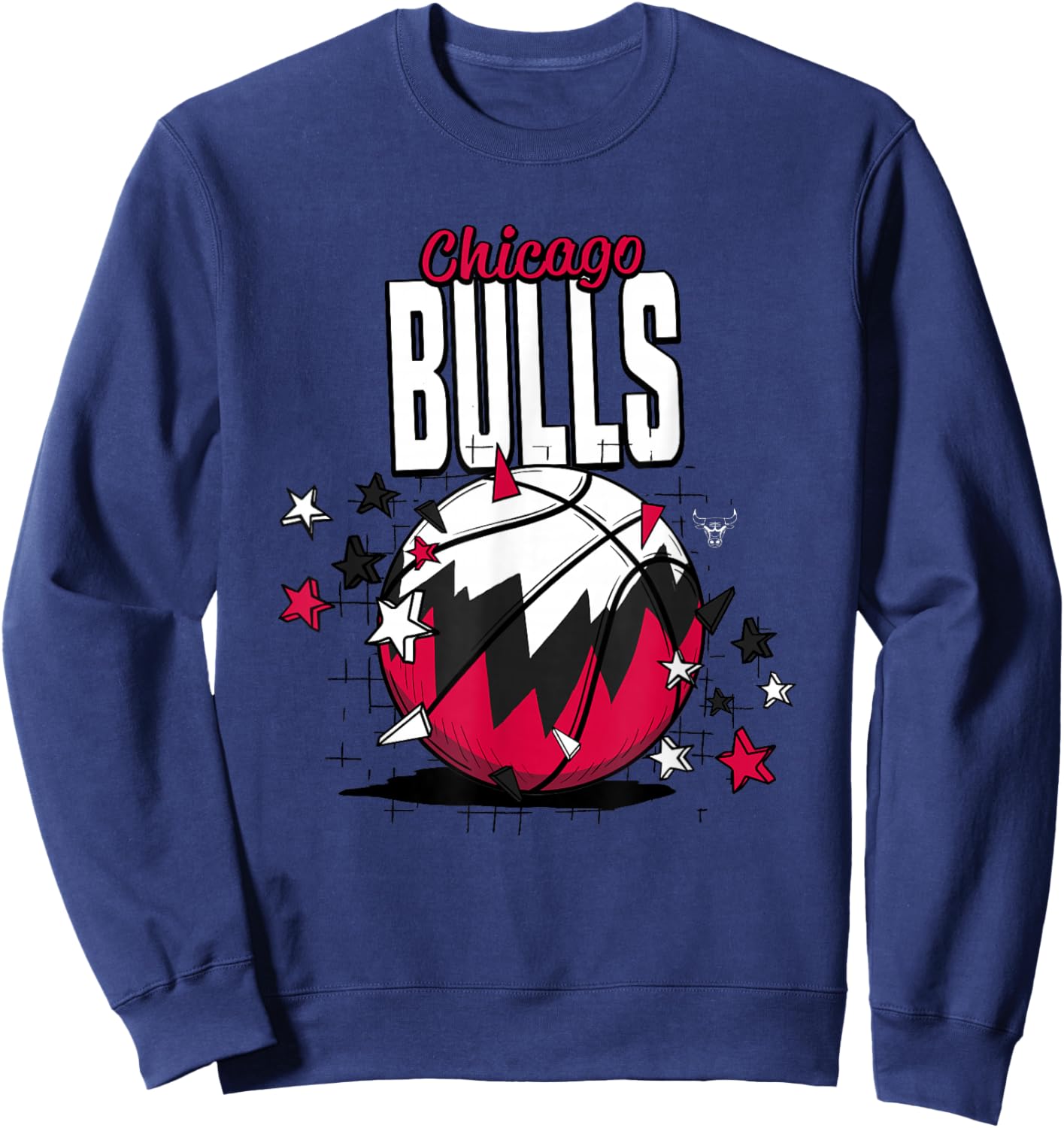 NBA Chicago Bulls Basketball Doodle Stars Sweatshirt - Sweatshirt | Navy