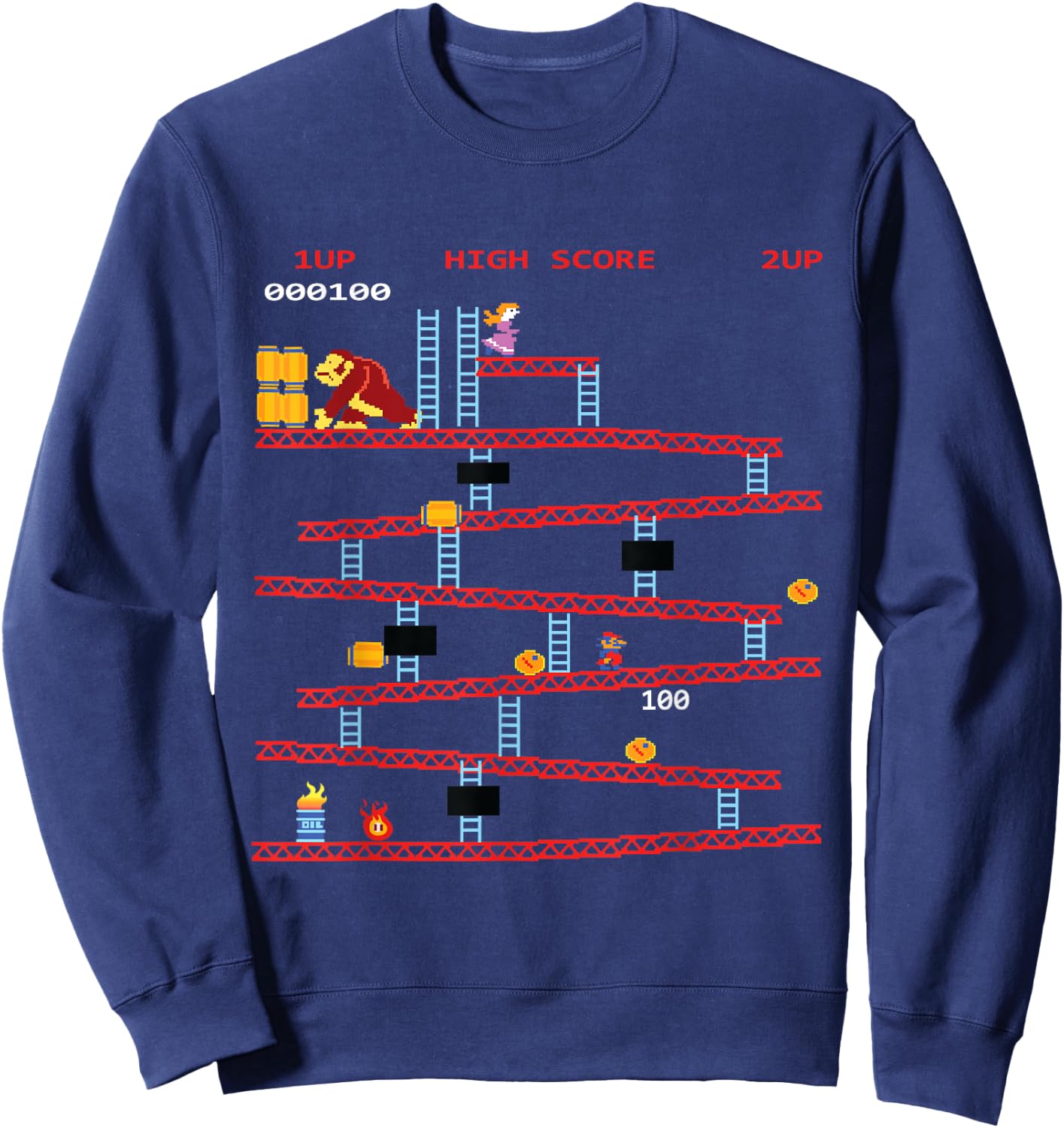 Gaming Arcade Retro Video Game Console Vintage Gamer Gifts Sweatshirt - Sweatshirt | Navy