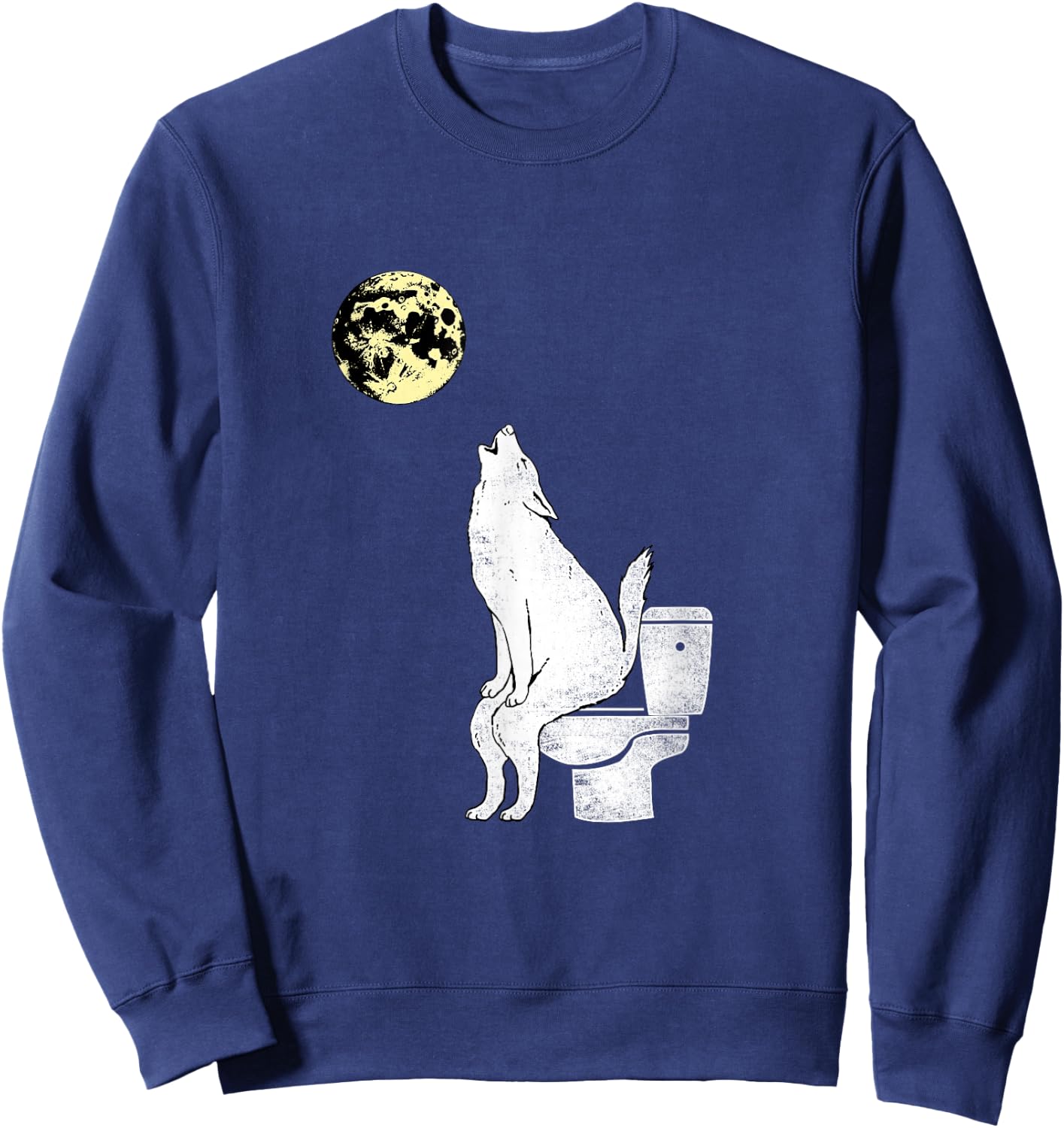 Wolf on The Toilet Gift Sweatshirt - Sweatshirt | Navy