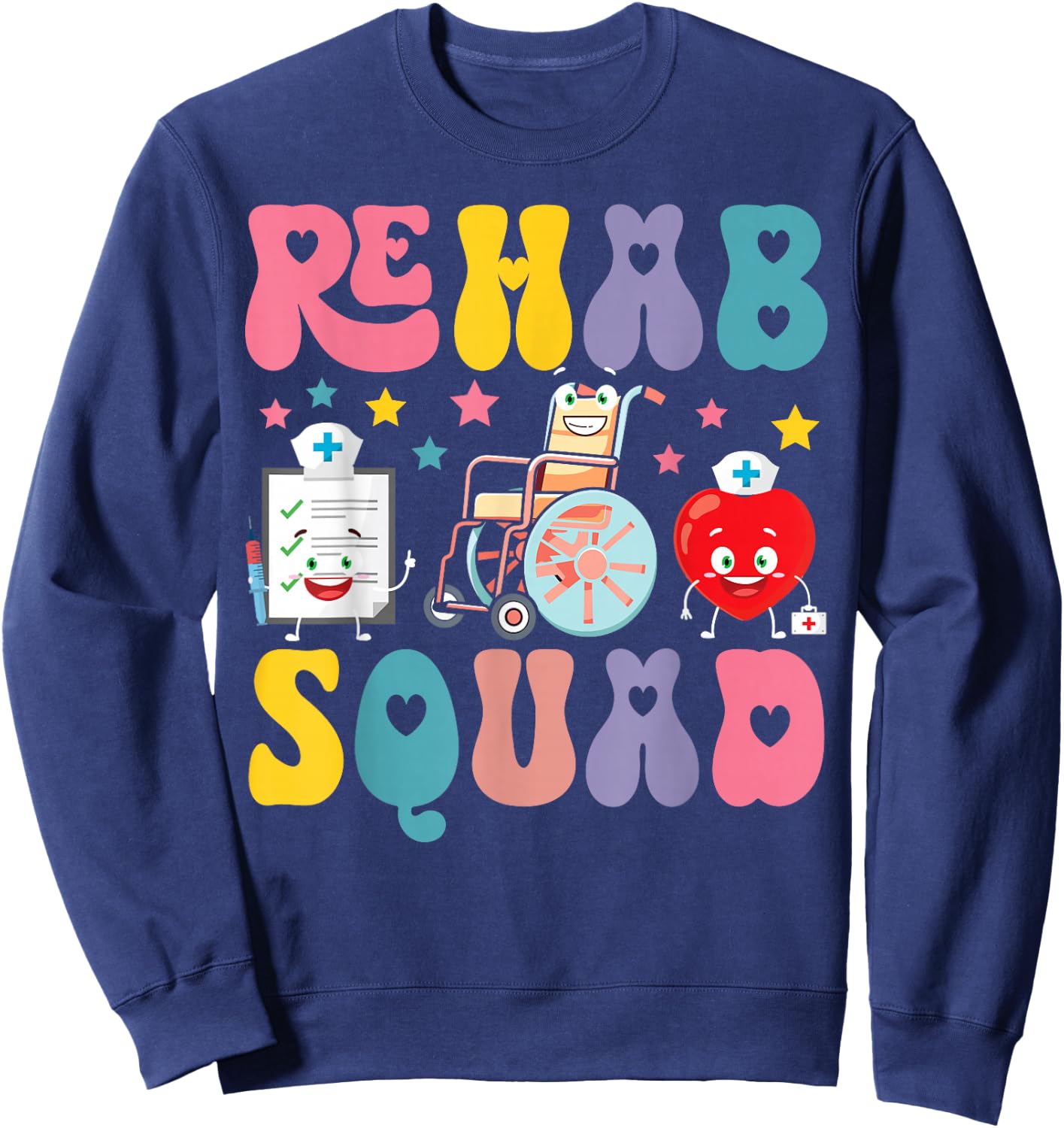 Rehab Squad Rehab Tech Crew Rehabilitation Technician Team Sweatshirt - Sweatshirt | Navy
