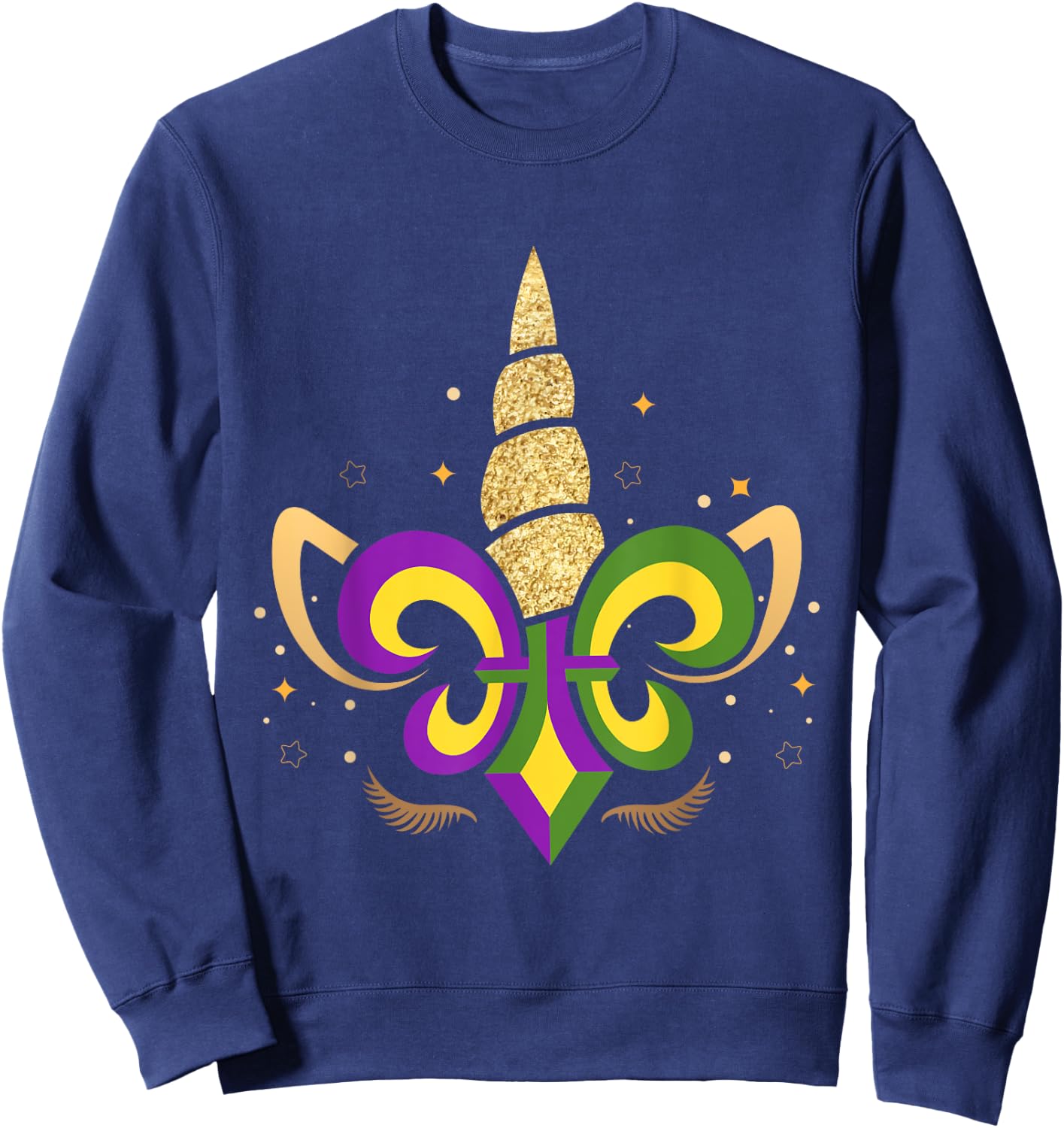Mardi Gras Unicorn Party Costume Apparel Men Kids Toddler Sweatshirt - Sweatshirt | Navy
