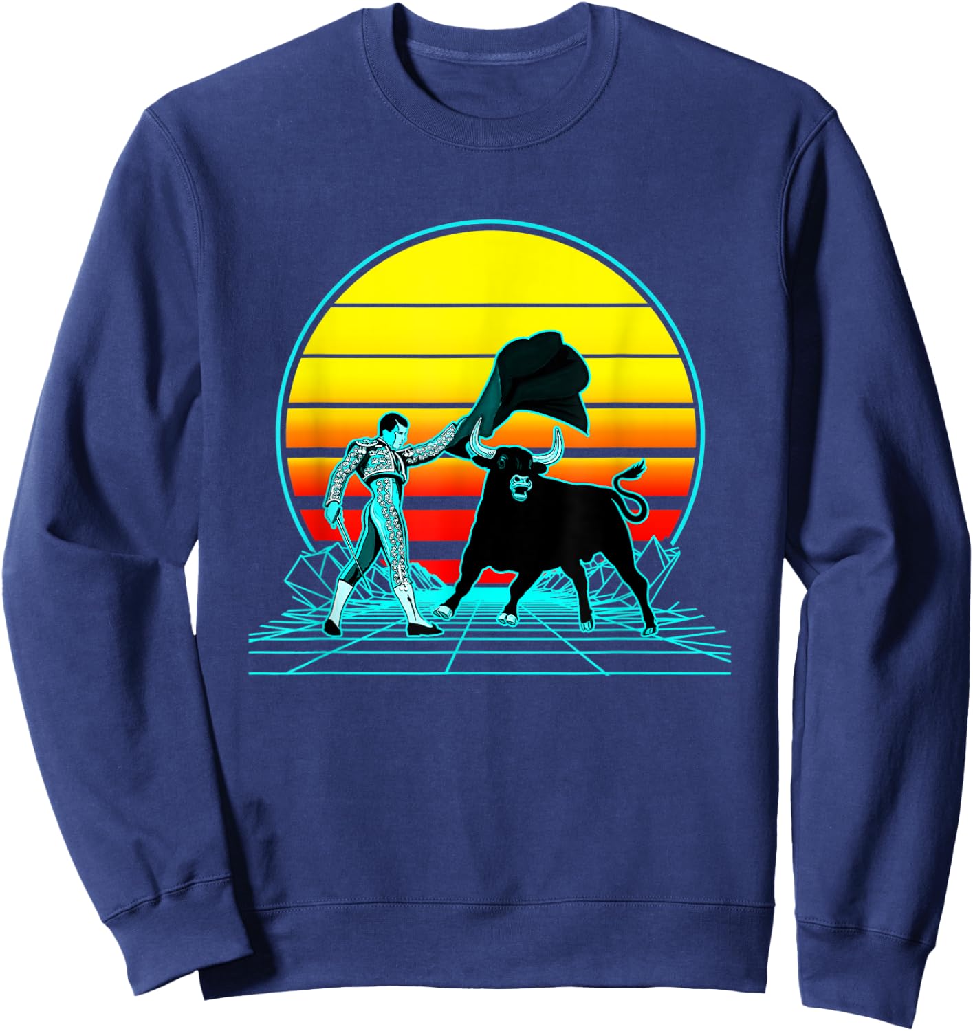 Retro Vintage Sunset Matador Sweatshirt - Sweatshirt | Navy