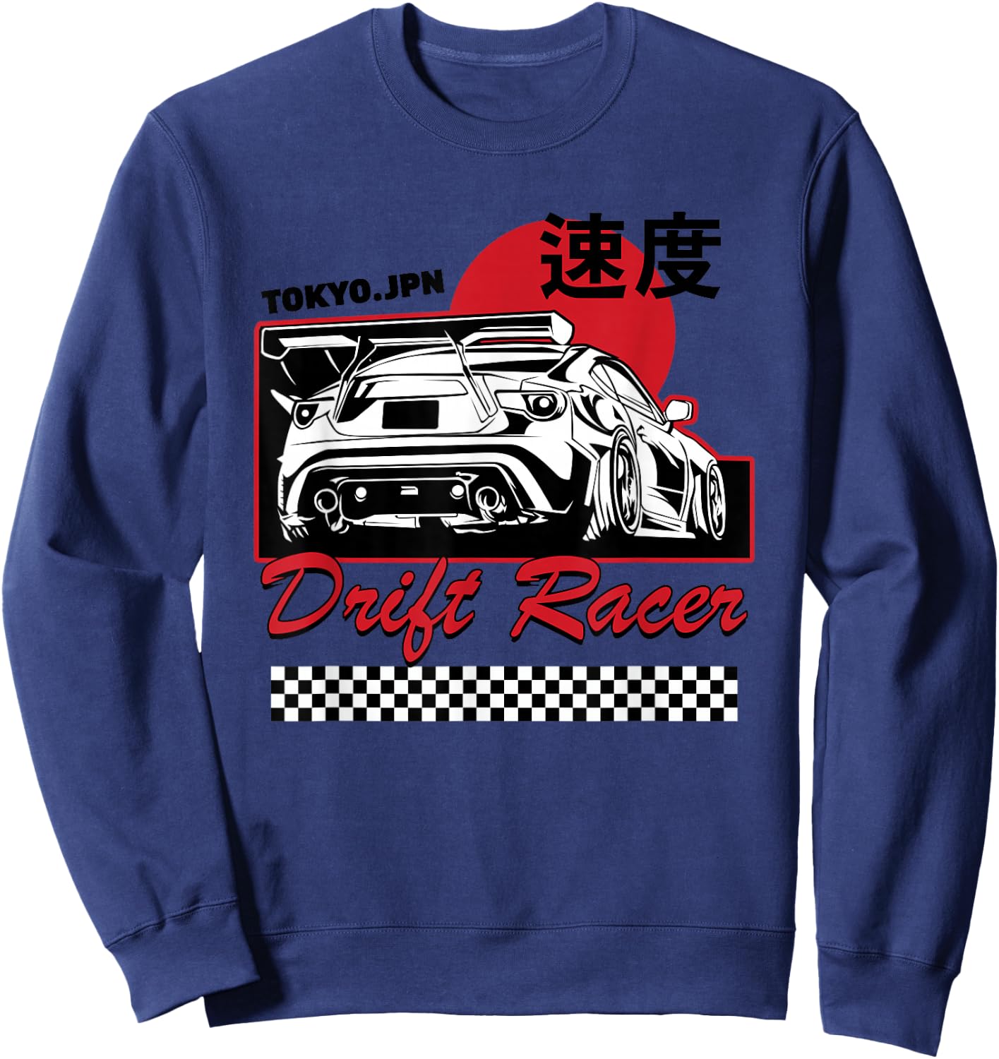 JDM Tokyo Japan Drift Race Car Tuning Retro Vintage Graphic Sweatshirt - Sweatshirt | Navy