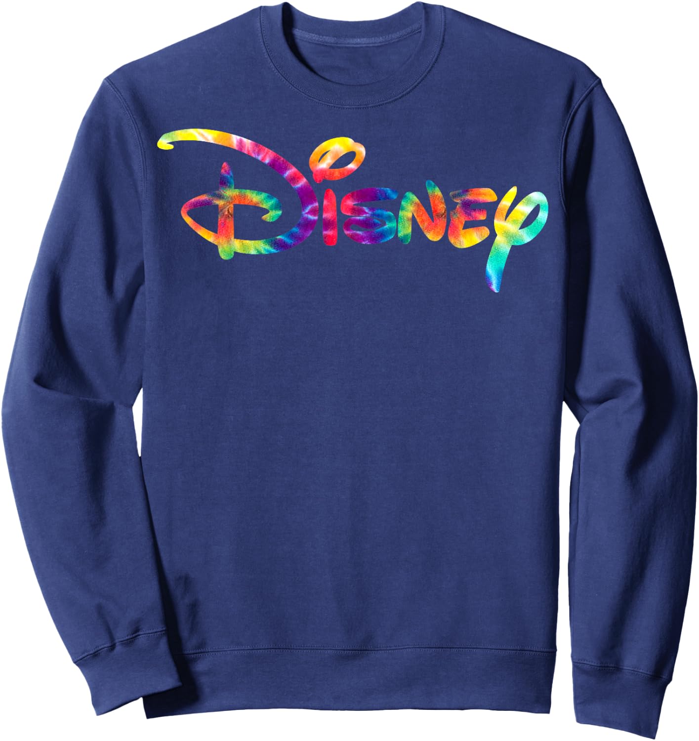 Disney Rainbow Tie-Dye Chest Logo Sweatshirt - Sweatshirt | Navy